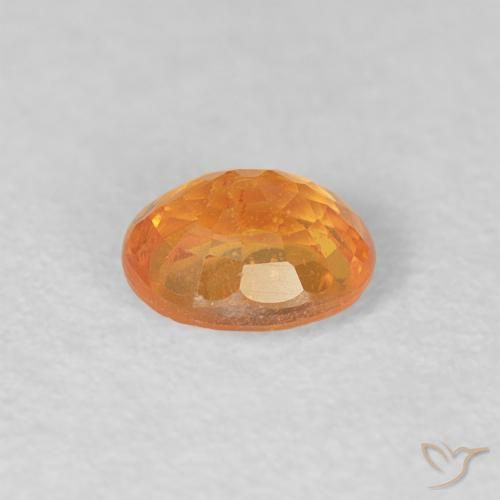 Spessartite Garnet Gemstone in 5.1 x 4.2 mm Size for Sale, Spessartite Garnet Stone in Honey Orange Color