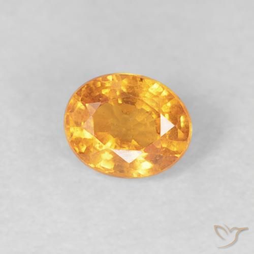 0.56 ct Orange Spessartite Garnet Stone, Natural Spessartite Garnet in Oval Facet Shape for Sale