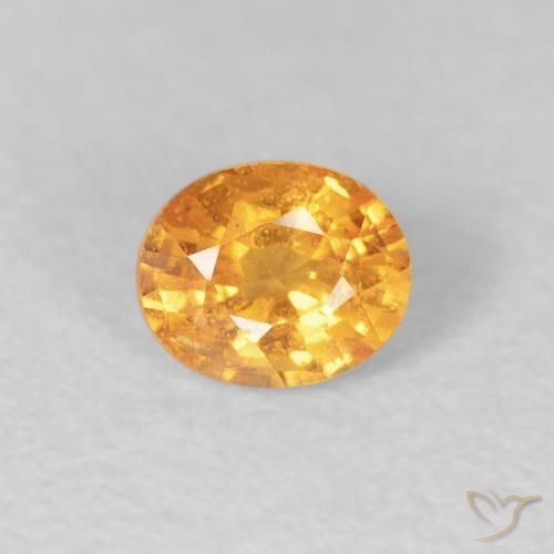 0.54ct Natural Orange-Gold Spessartite Garnet, Oval, VS