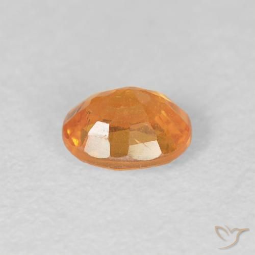Spessartite Garnet Gemstone in 5.1 x 4.1 mm Size for Sale, Spessartite Garnet Stone in Medium Orange Color