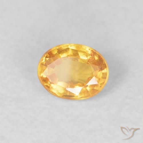0.23 ct Golden Spessartite Garnet Stone, Natural Spessartite Garnet in Oval Facet Shape for Sale