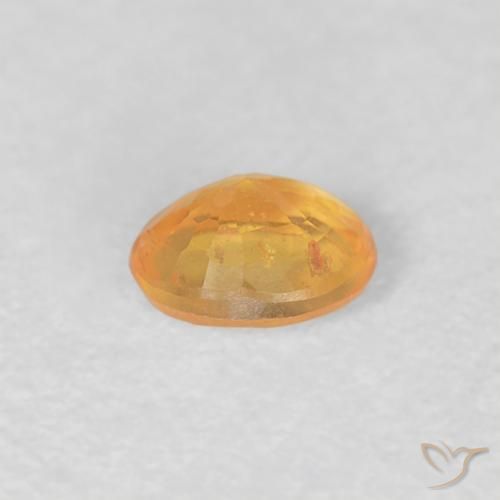 Spessartite Garnet Gemstone in 4 x 3.2 mm Size for Sale, Spessartite Garnet Stone in Medium Orange Color