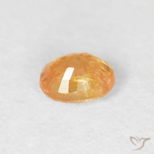 Spessartite Garnet Gemstone in 3.9 x 3.1 mm Size for Sale, Spessartite Garnet Stone in Orange-Gold Color