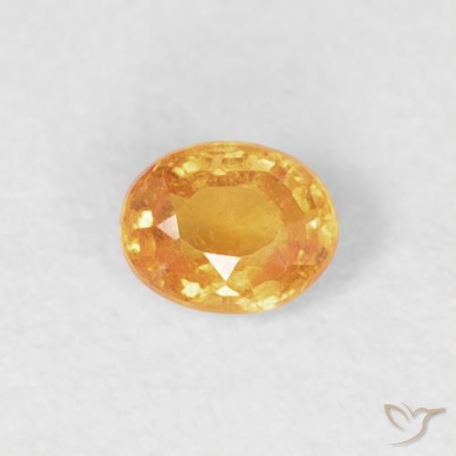 0.20ct Natural Medium Orange Spessartite Garnet, Oval, VS-SI