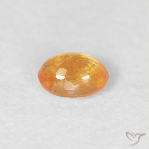 Spessartite Garnet Gemstone in 3.8 x 3 mm Size for Sale, Spessartite Garnet Stone in Medium Orange Color