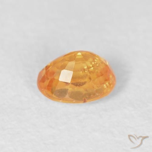 Spessartite Garnet Gemstone in 4.2 x 3.2 mm Size for Sale, Spessartite Garnet Stone in Medium Orange Color