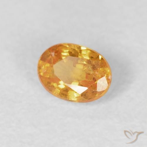 0.25 ct Golden Spessartite Garnet Stone, Natural Spessartite Garnet in Oval Facet Shape for Sale
