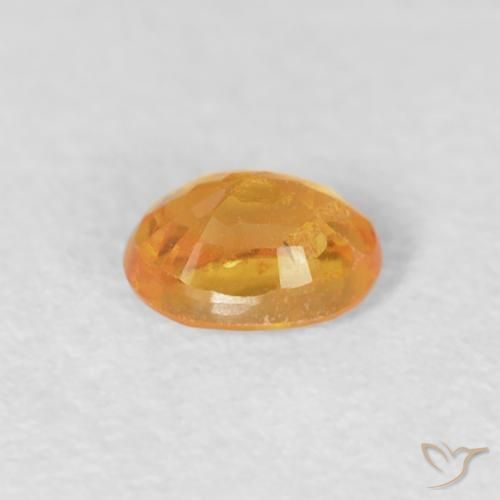 Spessartite Garnet Gemstone in 4.2 x 3.1 mm Size for Sale, Spessartite Garnet Stone in Orange-Gold Color