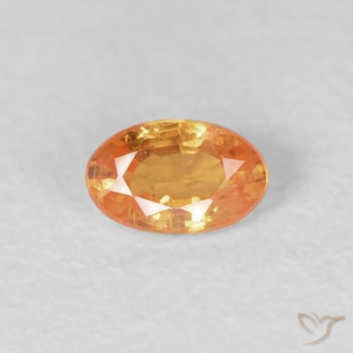 0.28ct Natural Bright Orange Spessartite Garnet, Oval, VS-SI