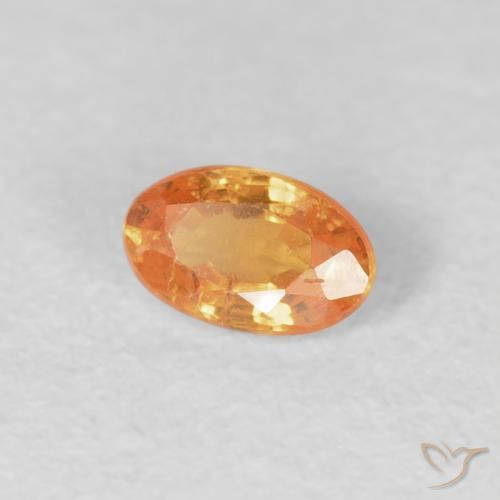 0.28 ct Orange Spessartite Garnet Stone, Natural Spessartite Garnet in Oval Facet Shape for Sale