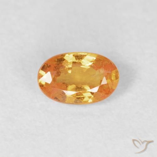 0.29ct Natural Medium Orange Spessartite Garnet, Oval, VS-SI