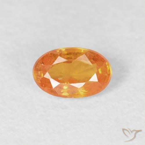 0.30ct Natural Intense Orange Spessartite Garnet, Oval, VS-SI