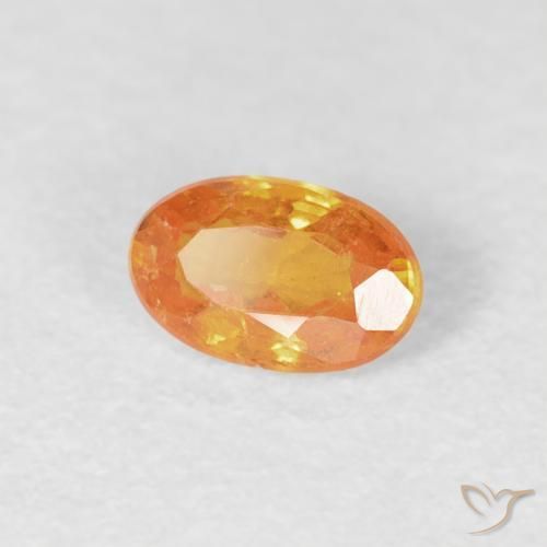 0.30 ct Orange Spessartite Garnet Stone, Natural Spessartite Garnet in Oval Facet Shape for Sale