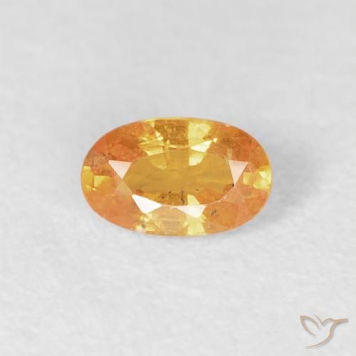 0.33ct Natural Intense Orange Spessartite Garnet, Oval, VS-SI