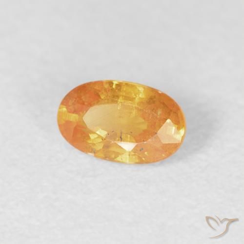 0.33 ct Orange Spessartite Garnet Stone, Natural Spessartite Garnet in Oval Facet Shape for Sale