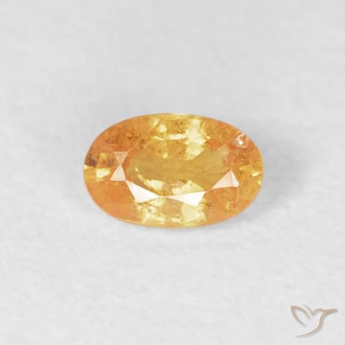 0.32ct Natural Medium Orange Spessartite Garnet, Oval, VS-SI