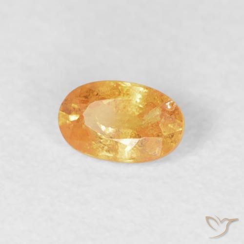 0.32 ct Golden Spessartite Garnet Stone, Natural Spessartite Garnet in Oval Facet Shape for Sale