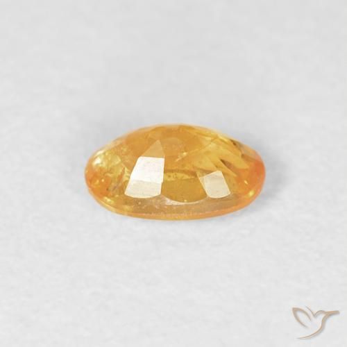 Spessartite Garnet Gemstone in 4.9 x 3.1 mm Size for Sale, Spessartite Garnet Stone in Medium Orange Color
