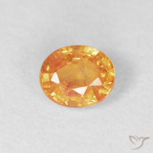 0.49ct Natural Medium Orange Spessartite Garnet, Oval, VS-SI