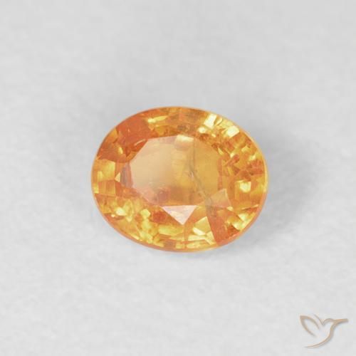 0.49 ct Golden Spessartite Garnet Stone, Natural Spessartite Garnet in Oval Facet Shape for Sale