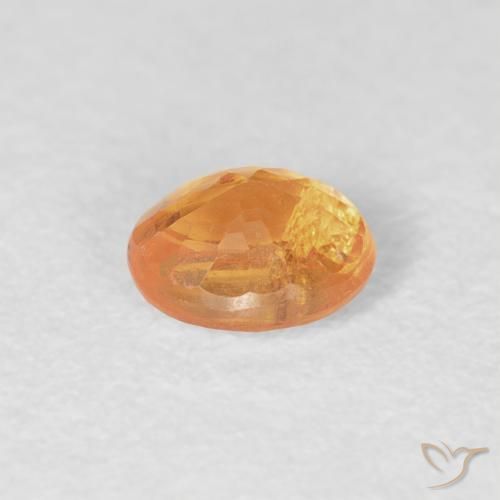 Spessartite Garnet Gemstone in 4.8 x 4 mm Size for Sale, Spessartite Garnet Stone in Medium Orange Color