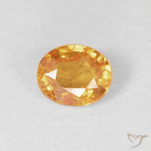 0.43ct Natural Medium Orange Spessartite Garnet, Oval, VS-SI