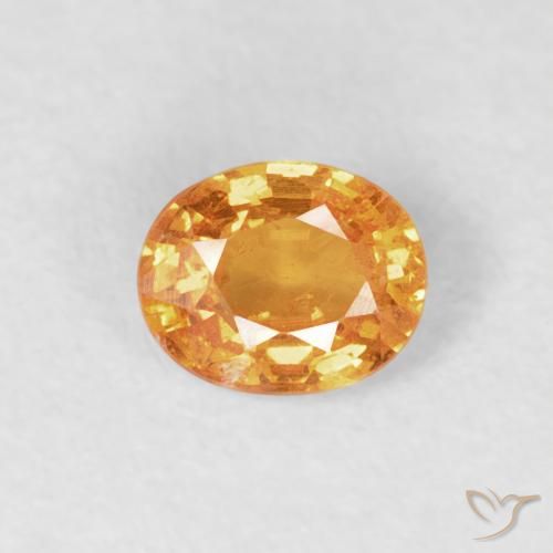 0.41ct Natural Medium Orange Spessartite Garnet, Oval, VS-SI