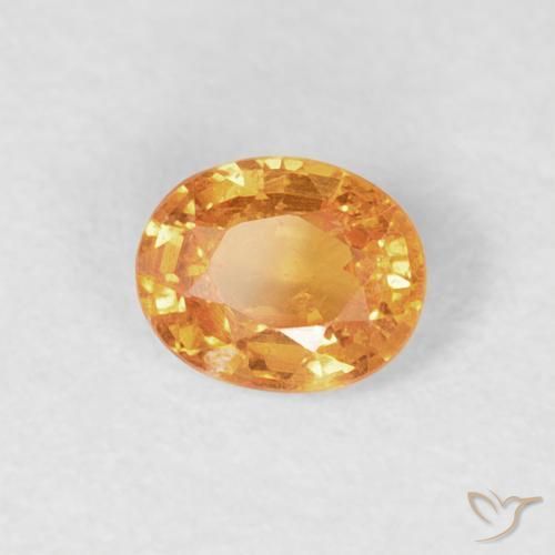 0.41 ct Golden Spessartite Garnet Stone, Natural Spessartite Garnet in Oval Facet Shape for Sale