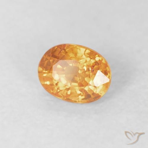 0.29 ct Golden Spessartite Garnet Stone, Natural Spessartite Garnet in Oval Facet Shape for Sale