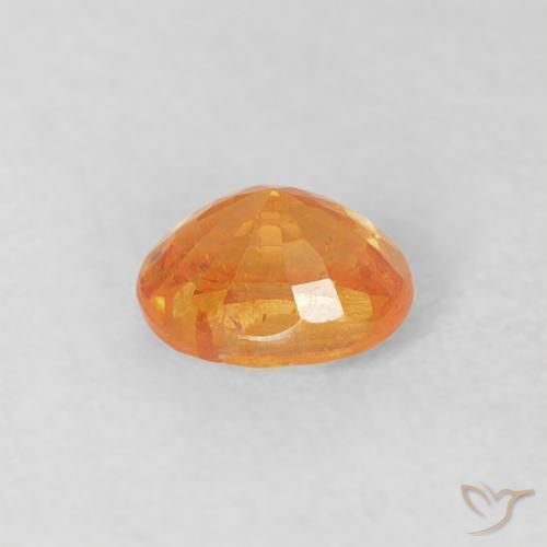 Spessartite Garnet Gemstone in 4.1 x 3.2 mm Size for Sale, Spessartite Garnet Stone in Orange-Gold Color