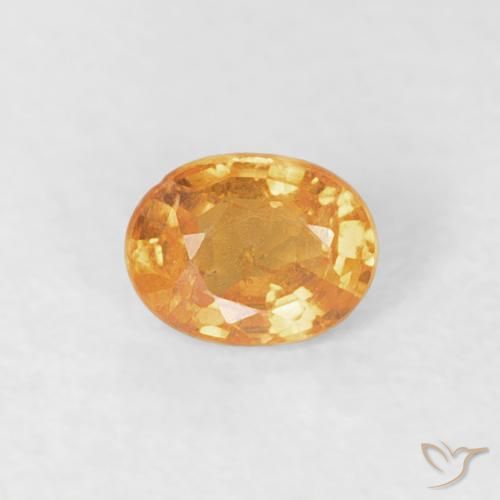 0.20ct Natural Orange-Gold Spessartite Garnet, Oval, VS-SI