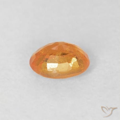 Spessartite Garnet Gemstone in 3.8 x 2.9 mm Size for Sale, Spessartite Garnet Stone in Orange-Gold Color