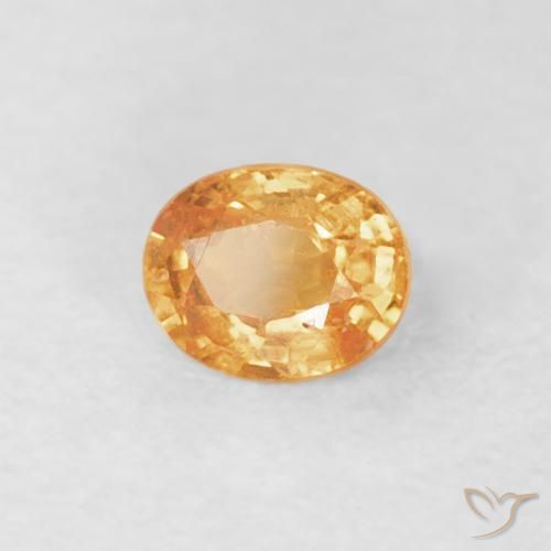 0.24 ct Golden Spessartite Garnet Stone, Natural Spessartite Garnet in Oval Facet Shape for Sale