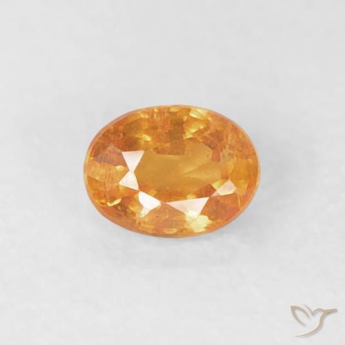 0.27ct Natural Medium Orange Spessartite Garnet, Oval, VS-SI