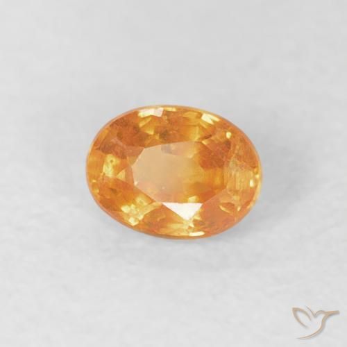 0.27 ct Orange Spessartite Garnet Stone, Natural Spessartite Garnet in Oval Facet Shape for Sale