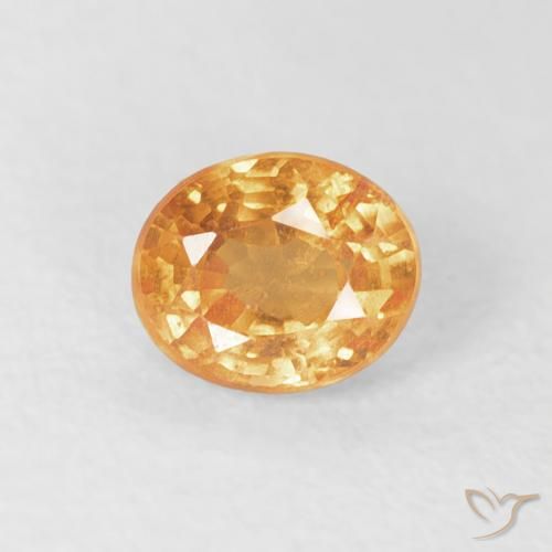 0.57ct Natural Medium Orange Spessartite Garnet, Oval, VS-SI
