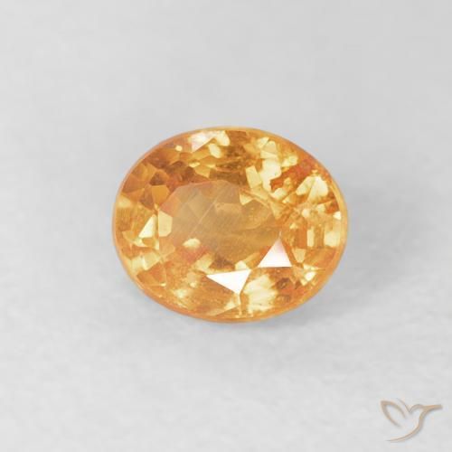 0.57 ct Orange Spessartite Garnet Stone, Natural Spessartite Garnet in Oval Facet Shape for Sale