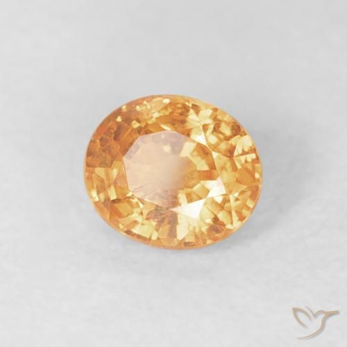 0.56 ct Orange Spessartite Garnet Stone, Natural Spessartite Garnet in Oval Facet Shape for Sale