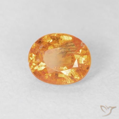 0.50 ct Orange Spessartite Garnet Stone, Natural Spessartite Garnet in Oval Facet Shape for Sale