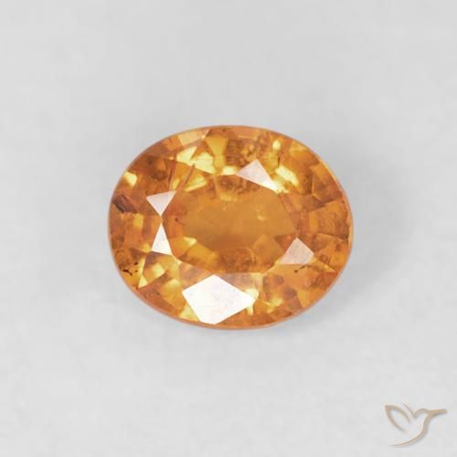 0.48ct Natural Bright Orange Spessartite Garnet, Oval, VS-SI