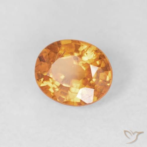 0.48 ct Orange Spessartite Garnet Stone, Natural Spessartite Garnet in Oval Facet Shape for Sale