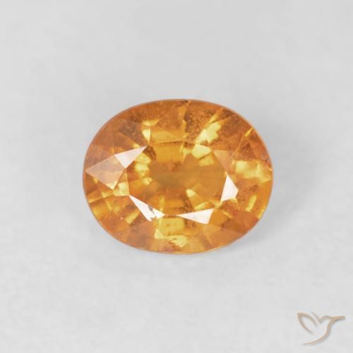 0.49ct Natural Bright Orange Spessartite Garnet, Oval, VS-SI