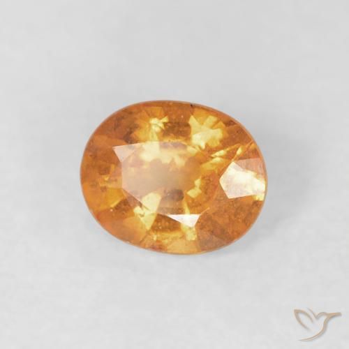0.49 ct Orange Spessartite Garnet Stone, Natural Spessartite Garnet in Oval Facet Shape for Sale