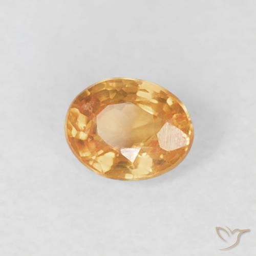 0.22 ct Orange Spessartite Garnet Stone, Natural Spessartite Garnet in Oval Facet Shape for Sale