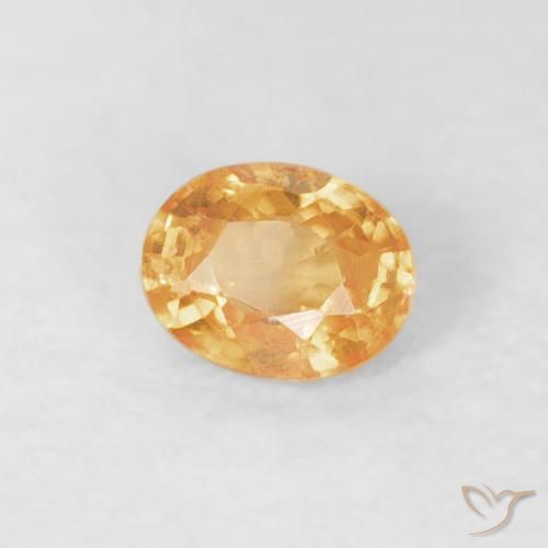 0.21 ct Orange Spessartite Garnet Stone, Natural Spessartite Garnet in Oval Facet Shape for Sale