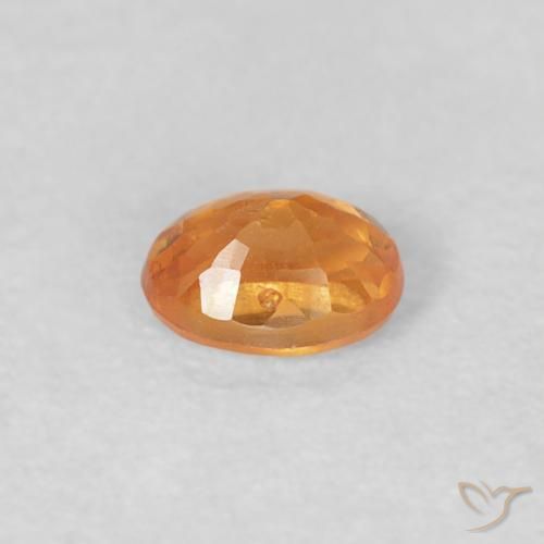 Spessartite Garnet Gemstone in 4.1 x 3.1 mm Size for Sale, Spessartite Garnet Stone in Intense Orange Color
