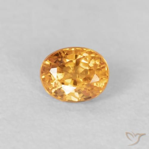 0.29ct Natural Medium Light-Orange Spessartite Garnet, Oval, VS