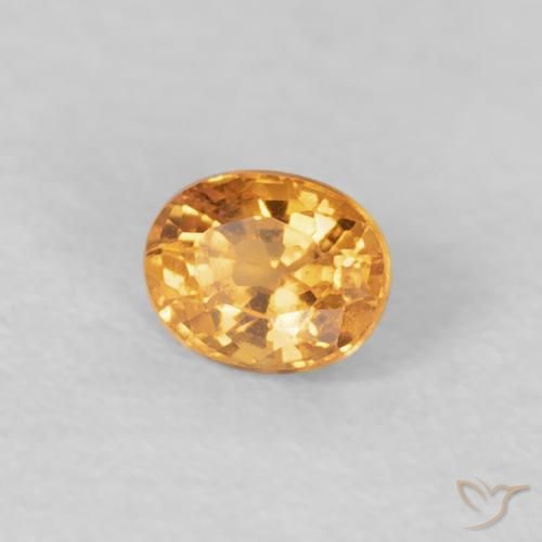 0.29 ct Orange Spessartite Garnet Stone, Natural Spessartite Garnet in Oval Facet Shape for Sale