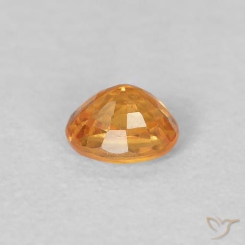 Spessartite Garnet Gemstone in 4 x 3.2 mm Size for Sale, Spessartite Garnet Stone in Medium Light-Orange Color