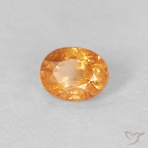 0.25ct Natural Honey Orange Spessartite Garnet, Oval, VS